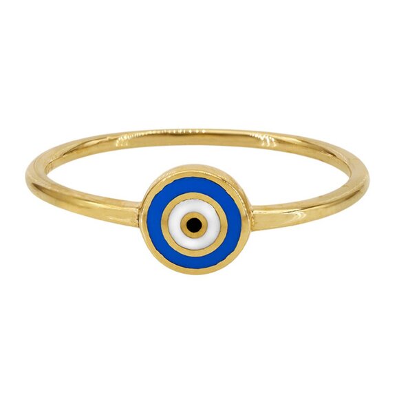 Real 10K Gold Evil Eye Protection Ring Stamped 10K, NEW! - Picture 1 of 1